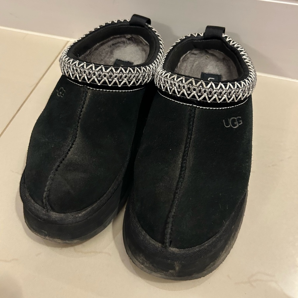 UGG Tazz II Platform Slippers Black Women’s – Preowned